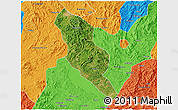 Satellite 3D Map of Xingning, political outside