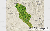Satellite 3D Map of Xingning, shaded relief outside