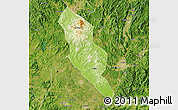 Physical Map of Xingning, satellite outside
