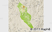 Physical Map of Xingning, shaded relief outside