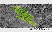 Satellite Panoramic Map of Xingning, desaturated
