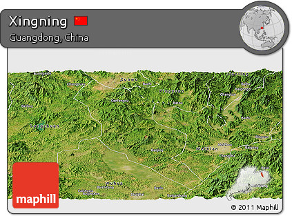 Satellite Panoramic Map of Xingning