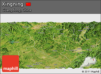 Satellite Panoramic Map of Xingning