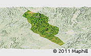 Satellite Panoramic Map of Xingning, lighten