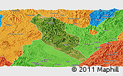 Satellite Panoramic Map of Xingning, political outside