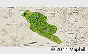 Satellite Panoramic Map of Xingning, shaded relief outside