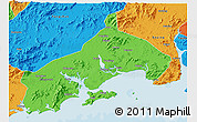 Political 3D Map of Yangjiang