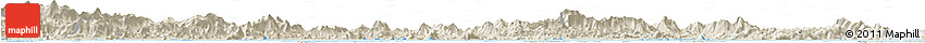 Shaded Relief Horizon Map of Yangjiang