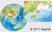 Physical Location Map of Yangjiang, highlighted parent region