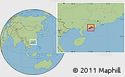 Savanna Style Location Map of Yangjiang