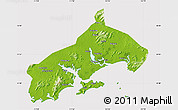 Physical Map of Yangjiang, cropped outside