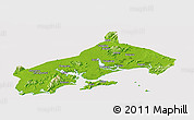 Physical Panoramic Map of Yangjiang, cropped outside