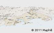 Shaded Relief Panoramic Map of Yangjiang, lighten