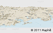 Shaded Relief Panoramic Map of Yangjiang