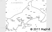 Blank Simple Map of Yangjiang