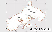 Classic Style Simple Map of Yangjiang, cropped outside