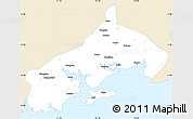 Classic Style Simple Map of Yangjiang, single color outside
