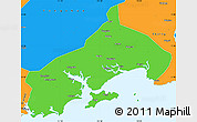 Political Simple Map of Yangjiang