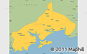 Savanna Style Simple Map of Yangjiang