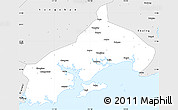 Silver Style Simple Map of Yangjiang