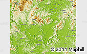 Physical Map of Yingde