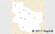 Classic Style Simple Map of Yunan, single color outside