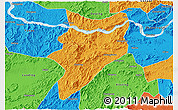 Political 3D Map of Yunfu