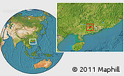 Satellite Location Map of Yunfu