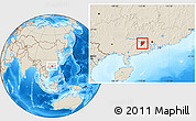 Shaded Relief Location Map of Yunfu