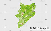 Physical Map of Yunfu, single color outside