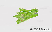 Physical Panoramic Map of Yunfu, cropped outside