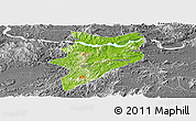 Physical Panoramic Map of Yunfu, desaturated