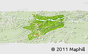 Physical Panoramic Map of Yunfu, lighten