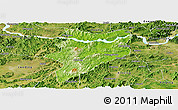 Physical Panoramic Map of Yunfu, satellite outside