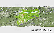 Physical Panoramic Map of Yunfu, semi-desaturated