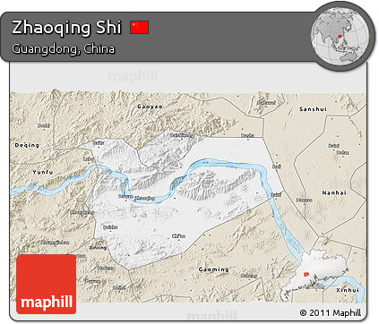 Classic Style 3D Map of Zhaoqing Shi