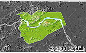 Physical 3D Map of Zhaoqing Shi, darken, desaturated