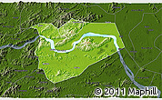Physical 3D Map of Zhaoqing Shi, darken