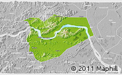 Physical 3D Map of Zhaoqing Shi, lighten, desaturated
