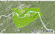 Physical 3D Map of Zhaoqing Shi, semi-desaturated