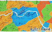 Political 3D Map of Zhaoqing Shi
