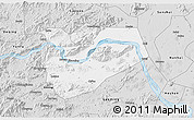 Silver Style 3D Map of Zhaoqing Shi