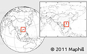 Blank Location Map of Zhaoqing Shi, within the entire country