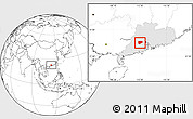 Blank Location Map of Zhaoqing Shi, highlighted parent region