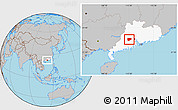 Gray Location Map of Zhaoqing Shi, highlighted parent region