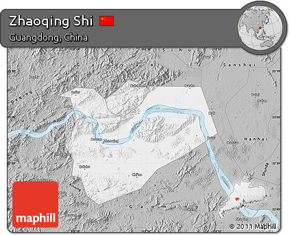 Gray Map of Zhaoqing Shi