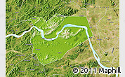 Physical Map of Zhaoqing Shi, satellite outside
