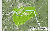 Physical Map of Zhaoqing Shi, semi-desaturated