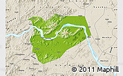 Physical Map of Zhaoqing Shi, shaded relief outside