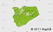 Physical Map of Zhaoqing Shi, single color outside